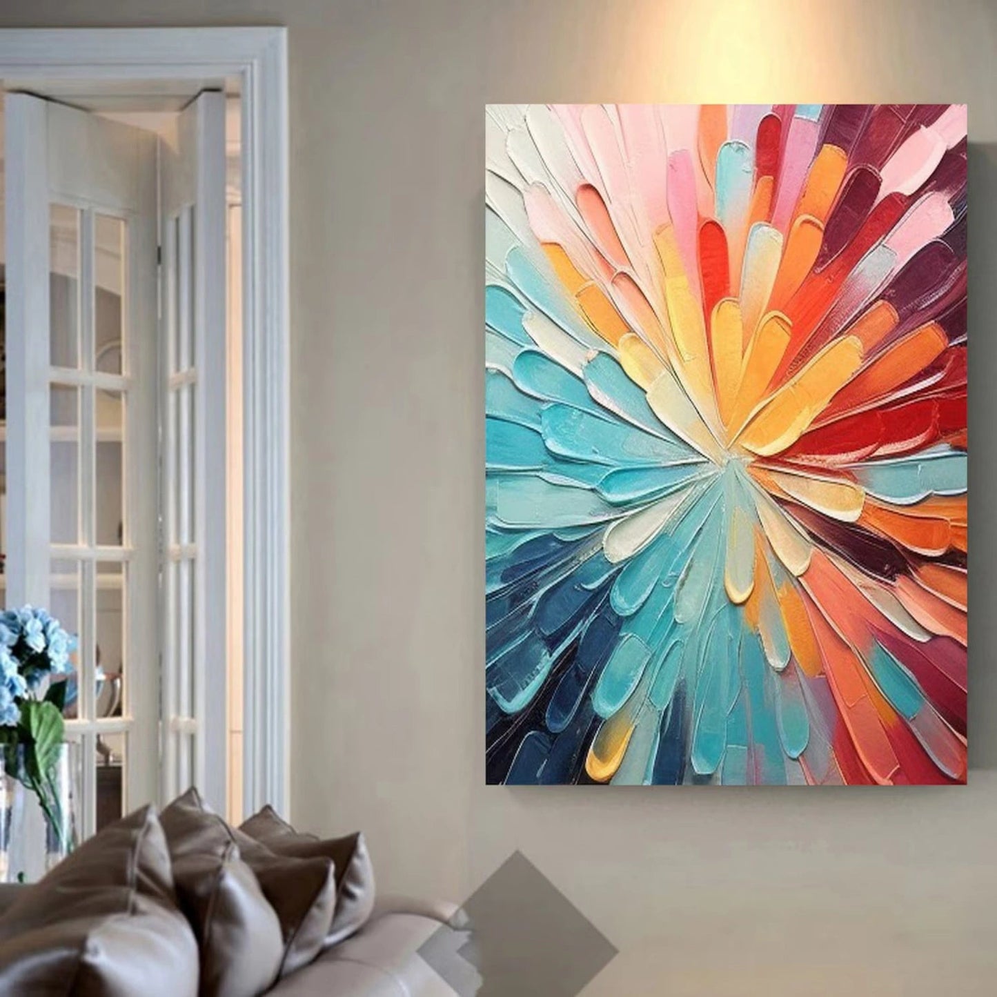Radiant Prism Bloom Abstract Painting