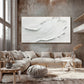 Silent Wave White Textured Abstract Painting