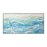 Azure Surf-Beach Oil Painting