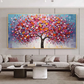 Colorful Tree Textured Painting