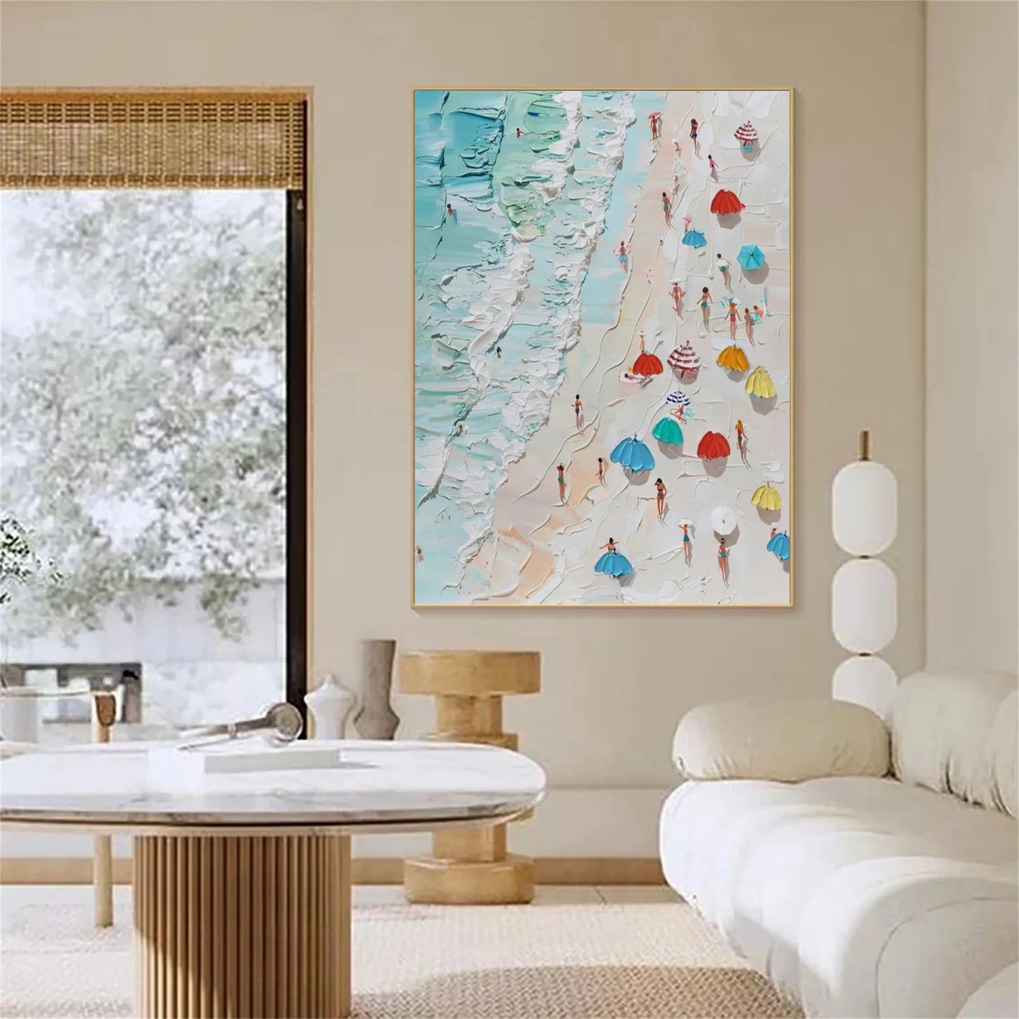 Azure Waves-Summer Beach Painting