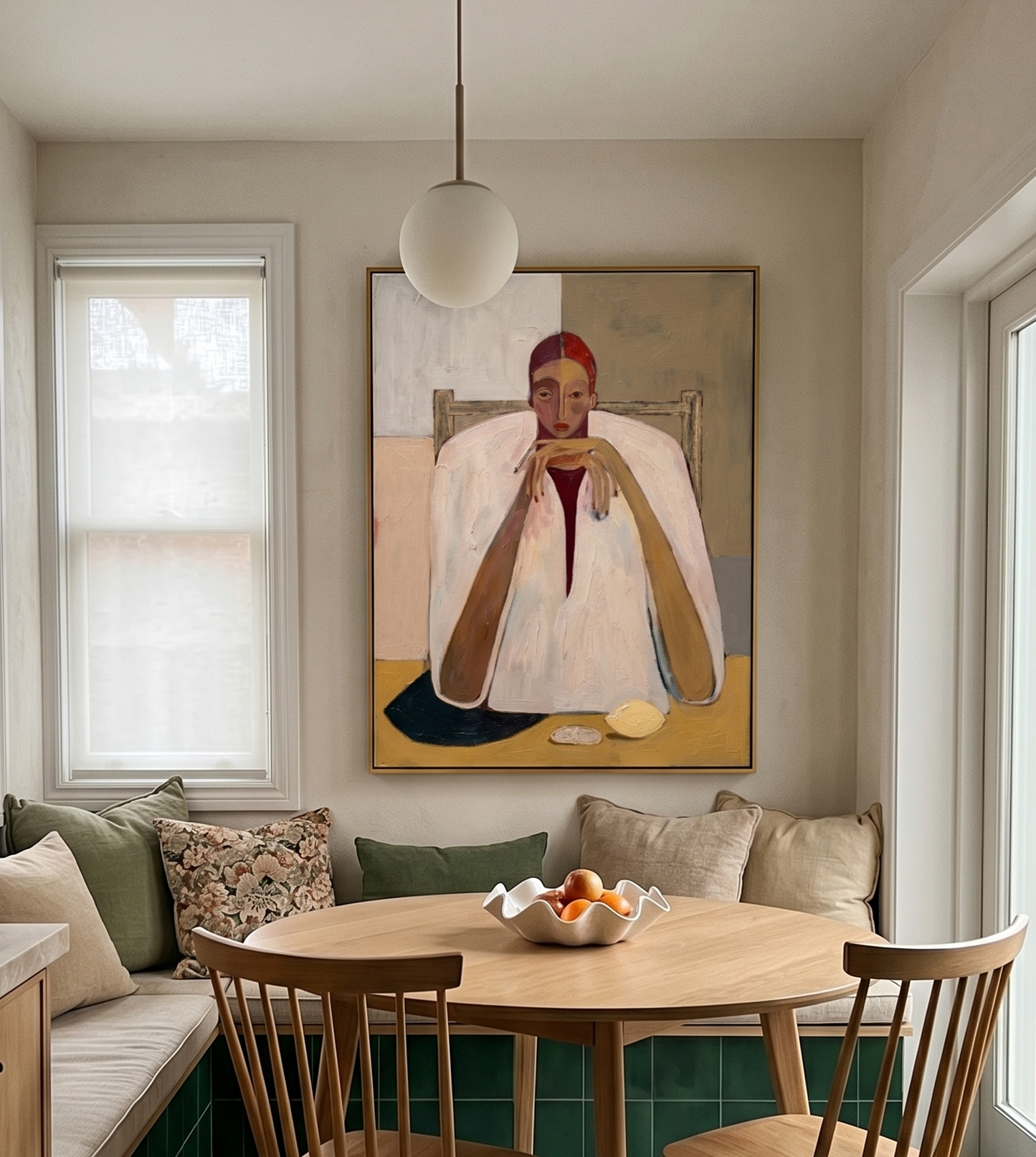 Contemplative Lemon Portrait Canvas Art