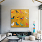 Joyful Birds Colorful Abstract Painting