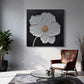 Midnight Pearl Textured Floral Painting