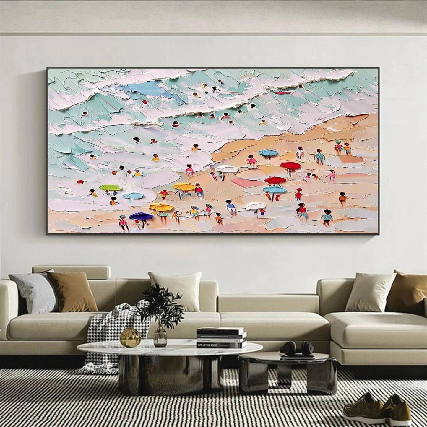 Pastel Waves-Summer Beach Painting