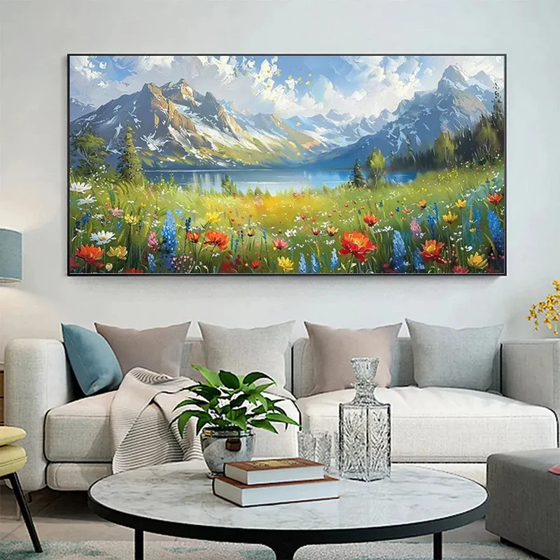Alpine Meadow Landscape Painting