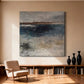 Vintage Horizon Abstract Seascape Painting