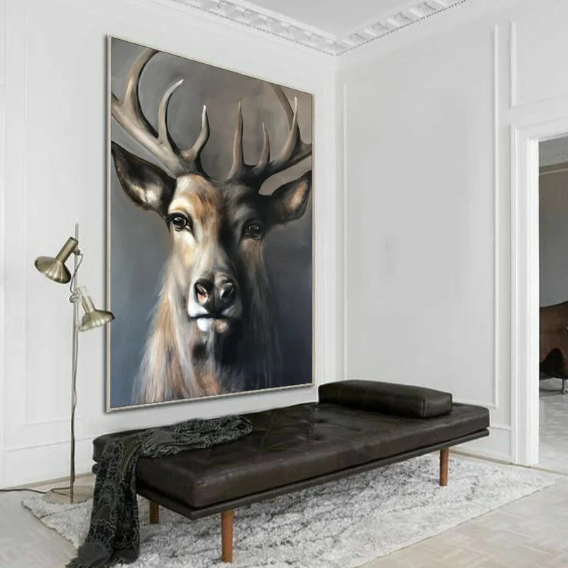 Majestic Stag Portrait Painting