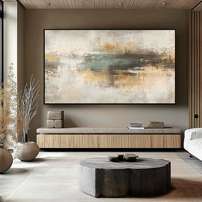 Horizon Mist Abstract Painting