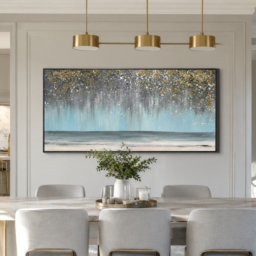 Blue Galaxy Abstract Painting