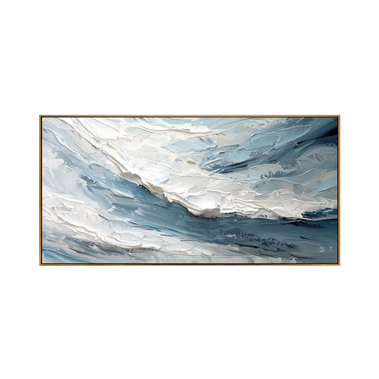 Ocean Crest Blue Wave Painting