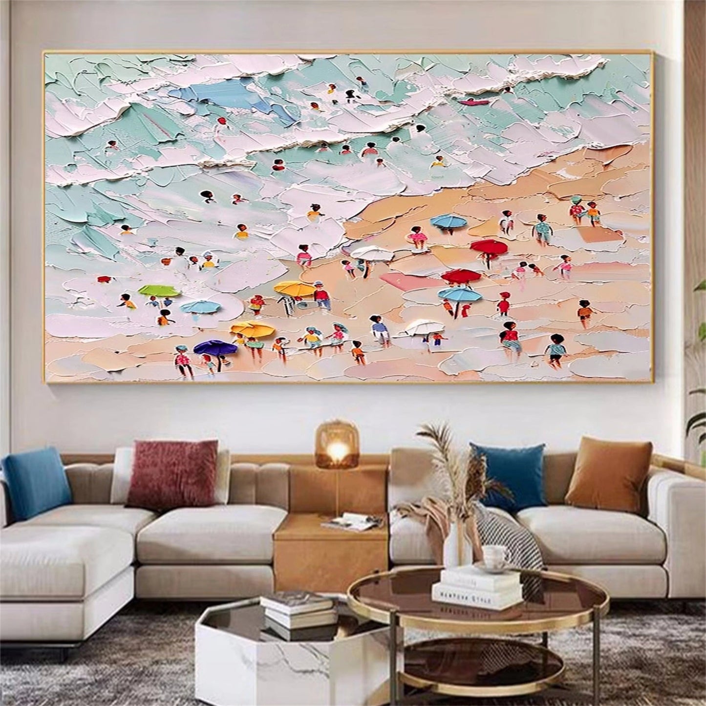 Pastel Waves-Summer Beach Painting