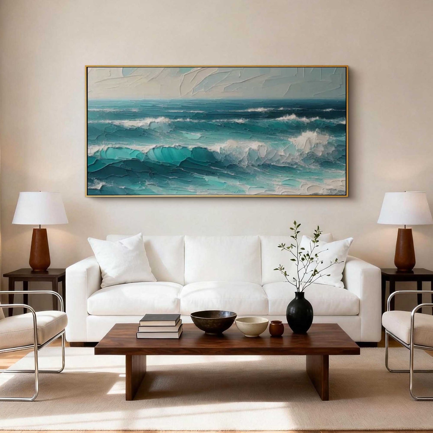Aqua Tide Textured Seascape
