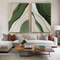 Verdant Flow Green Textured Abstract Painting Set Set of 2