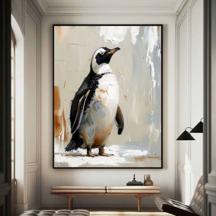 Arctic Noble Penguin Painting