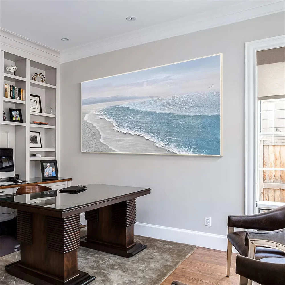 Seabreeze Horizon-Textured Ocean Wall Art