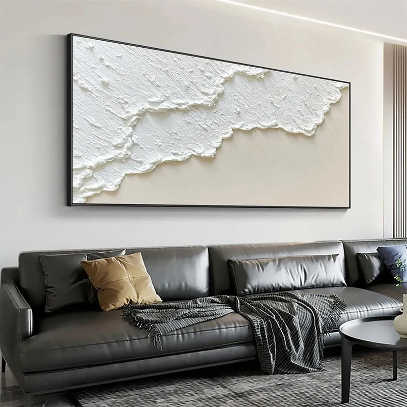 Ivory Calm Minimalist Textured Painting