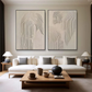 Ethereal Arches Minimal Textured Painting Set Set of 2