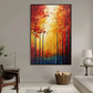 Golden Ember Forest Painting