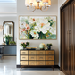 Ivory Bloom–Textured Floral Oil Painting