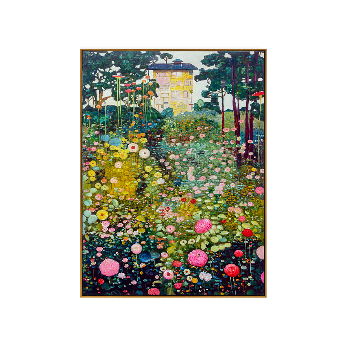 Enchanted Garden Klimt-Inspired Canvas Art