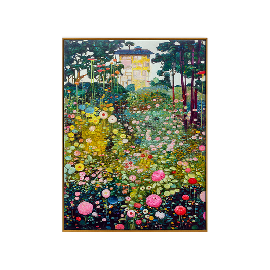 Enchanted Garden Klimt-Inspired Canvas Art