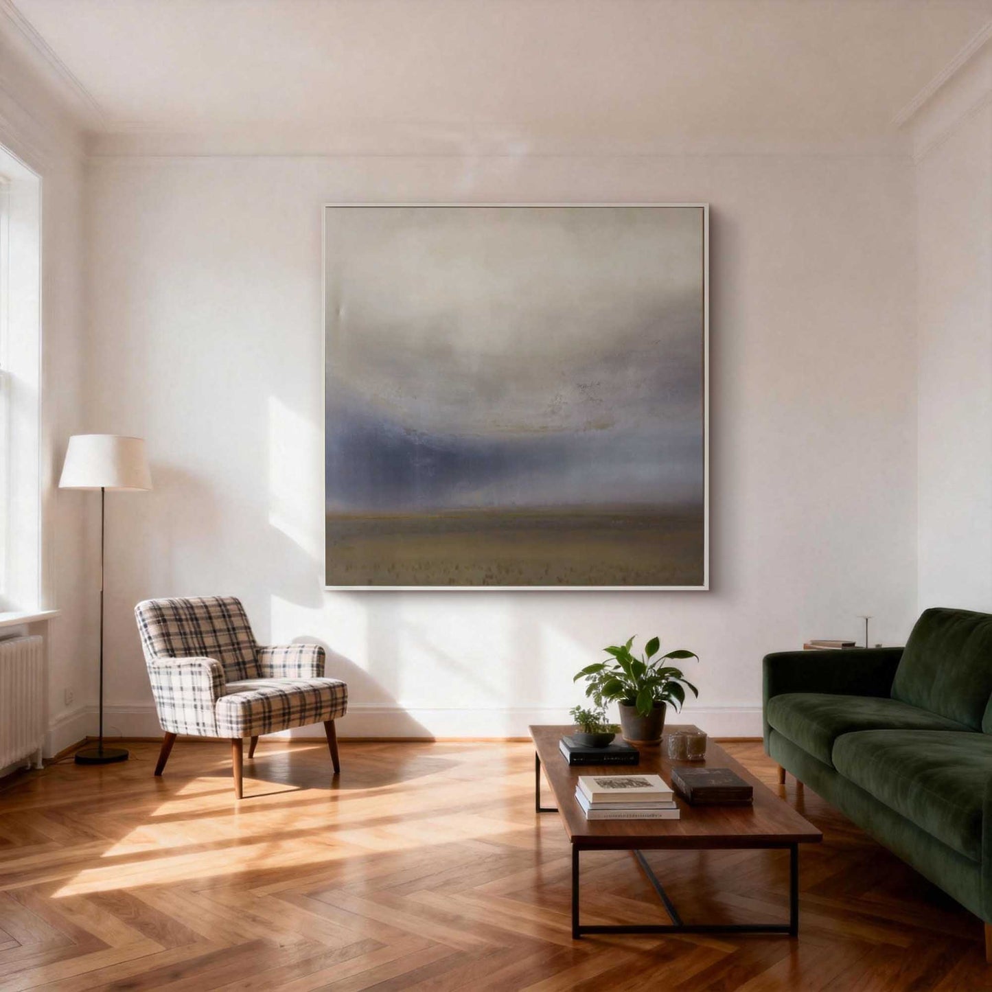 Misty Horizon Soft Gradient Canvas Art