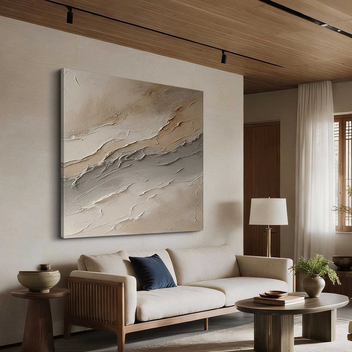 Dune Wave Neutral Abstract Painting