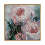 Blush Rose Impasto Floral Painting
