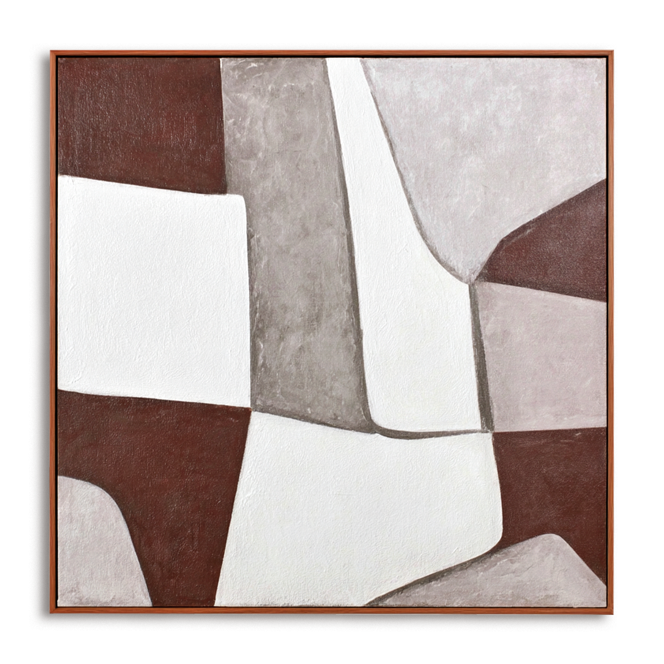 L Shape Painting Minimalist Abstract Shape Painting – Earth Geometry Wall Art | Arteleer