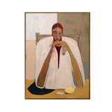 Contemplative Lemon Portrait Canvas Art