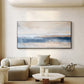 Serenity Coast Blue Abstract Painting
