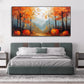 Pumpkin Glow Autumn Forest Painting