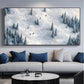 Snow Trail Rhythm – Winter Ski Landscape Painting