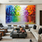 Prism Reflections Rainbow Abstract Painting