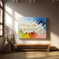 Golden Daisy Light Abstract Painting