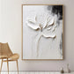 Silent Ivory Bloom Abstract Painting