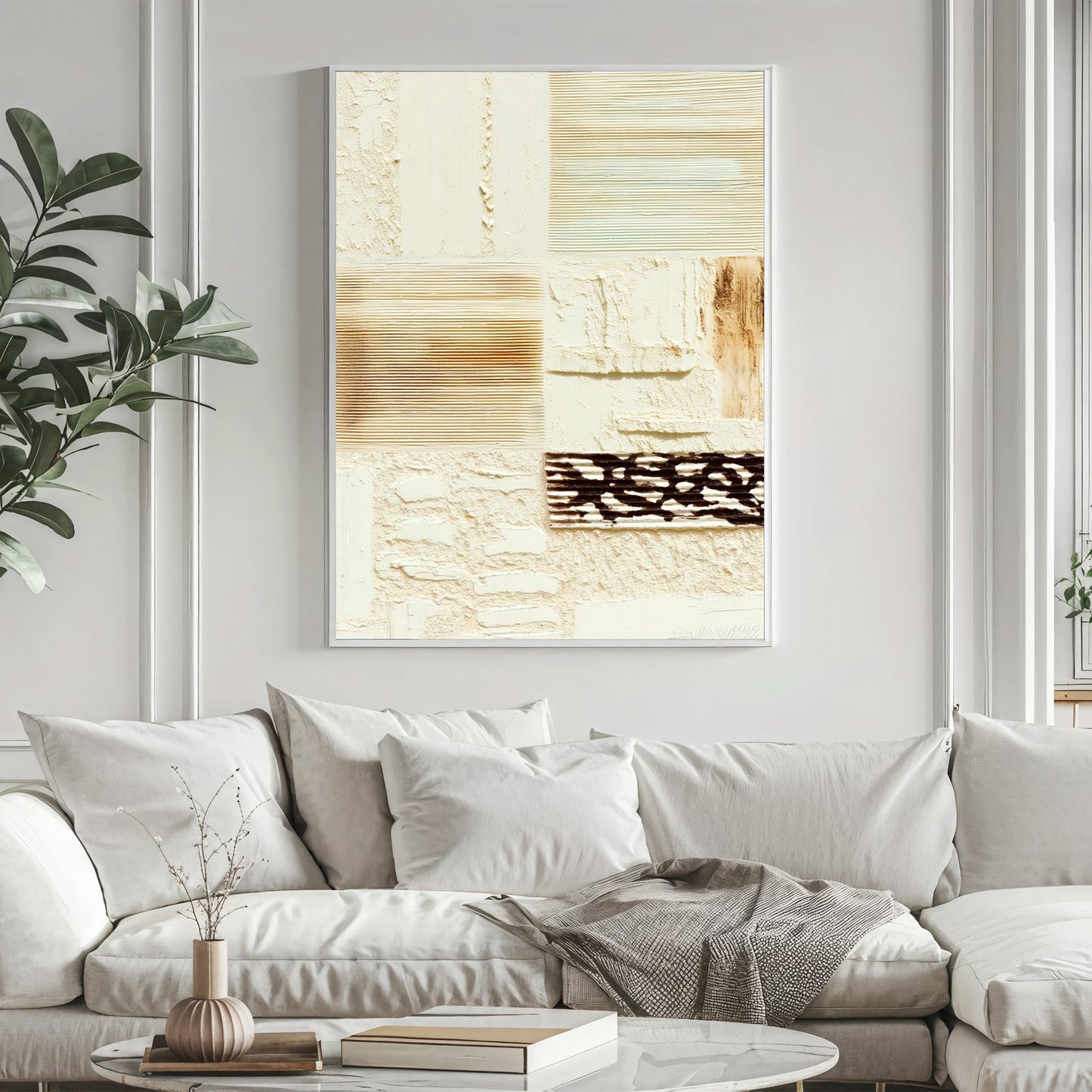 Modern Texture Panels – Minimalist Abstract Painting