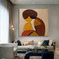 Amber Reverie Abstract Portrait Painting
