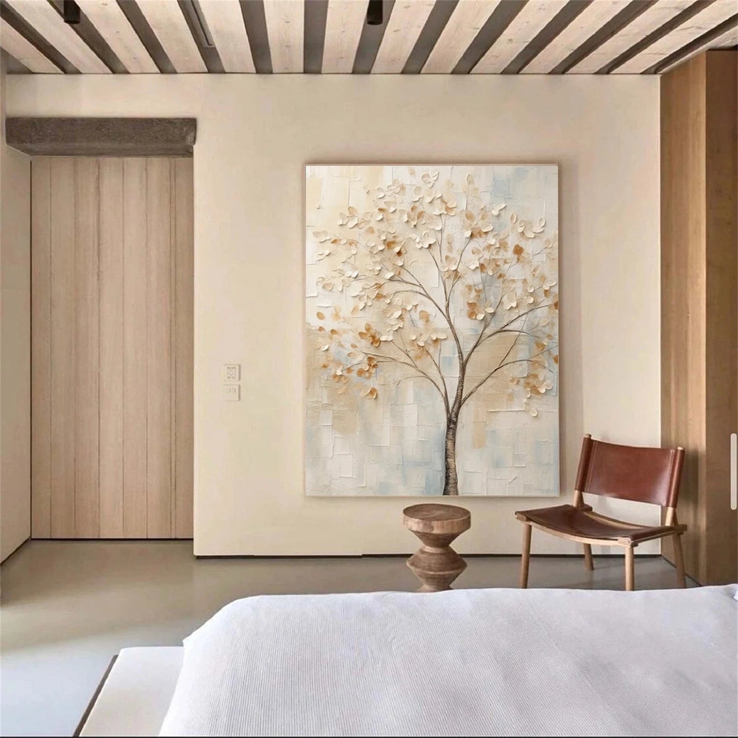 Whispering Ivory Tree Abstract Painting