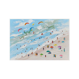 Azure Surf-Textured Beach Painting