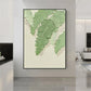 Sage Fern Leaf Textured Abstract Painting