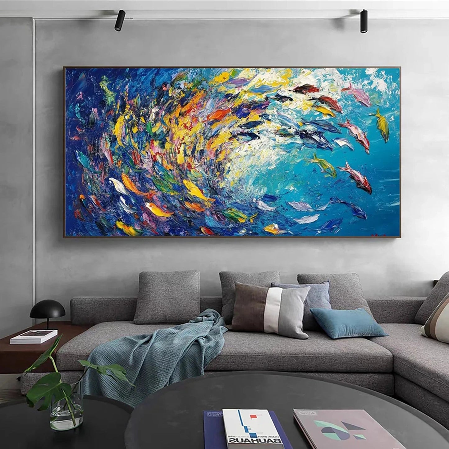 Radiant Ocean Swirl Abstract Painting