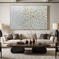 Ivory Radiance Petal Abstract Painting