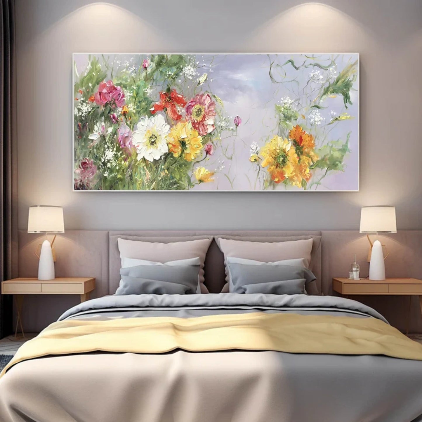 Spring Sunshine Bloom – Textured Floral Painting