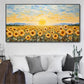 Sunrise Over Golden Sunflowers Painting
