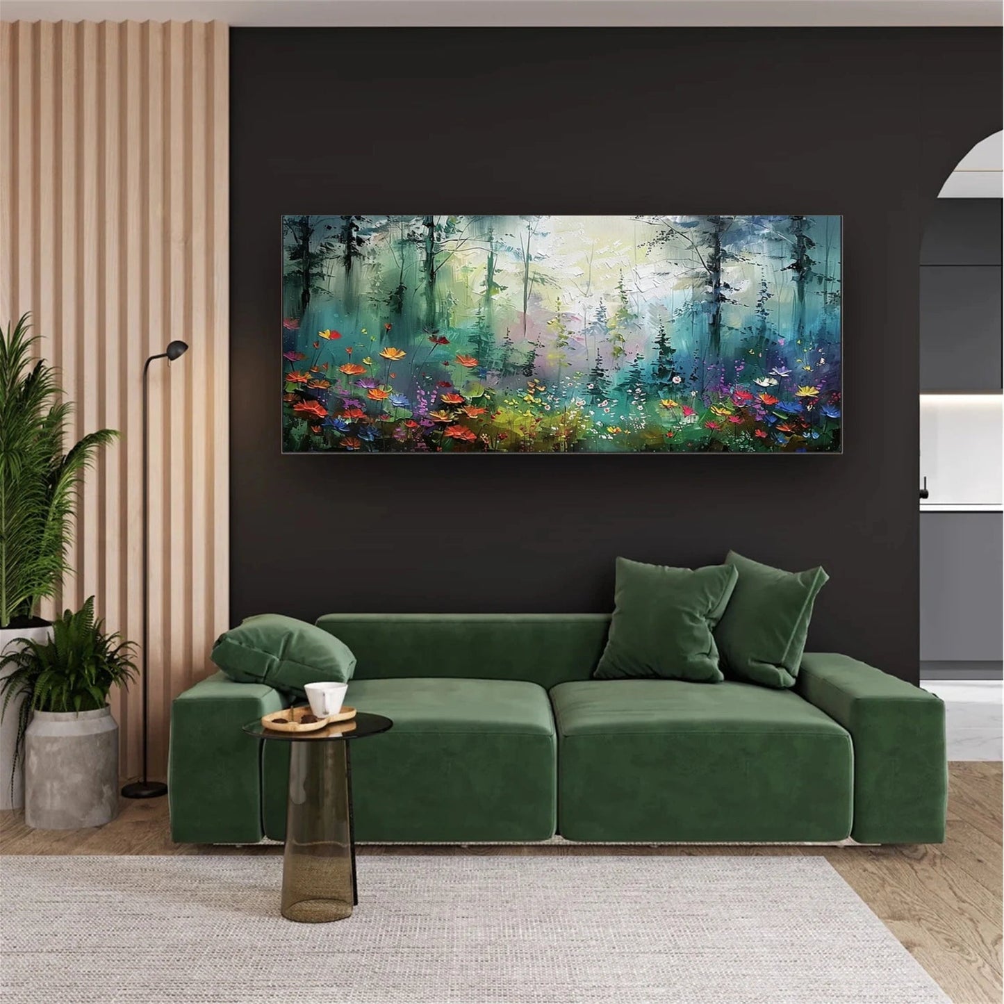 Whispering Woodland Garden Abstract Painting