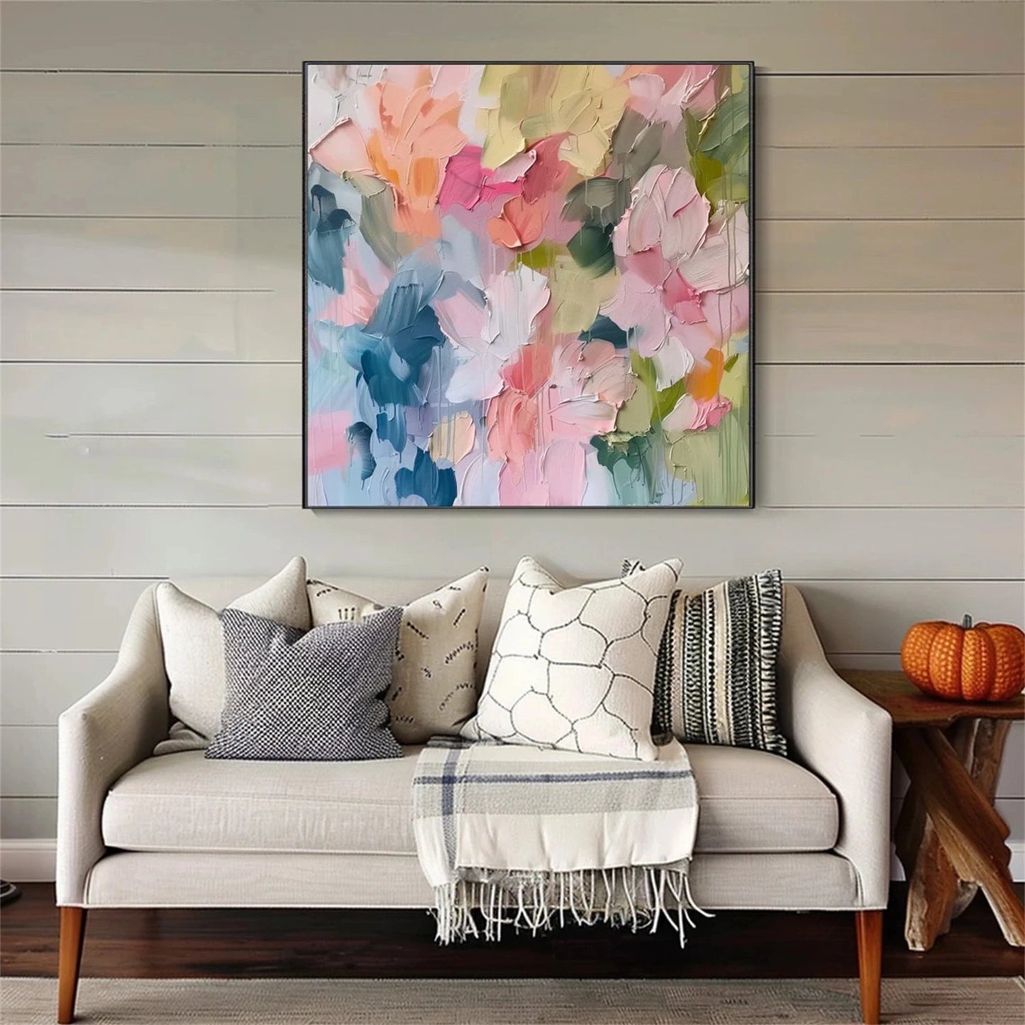 Soft Petal Harmony Abstract Painting