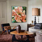 Sunlit Peach Bloom Floral Painting
