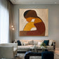 Quiet Embrace Earth-Tone Figurative Painting